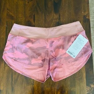 Lululemon Speed Shorts Pink Camo